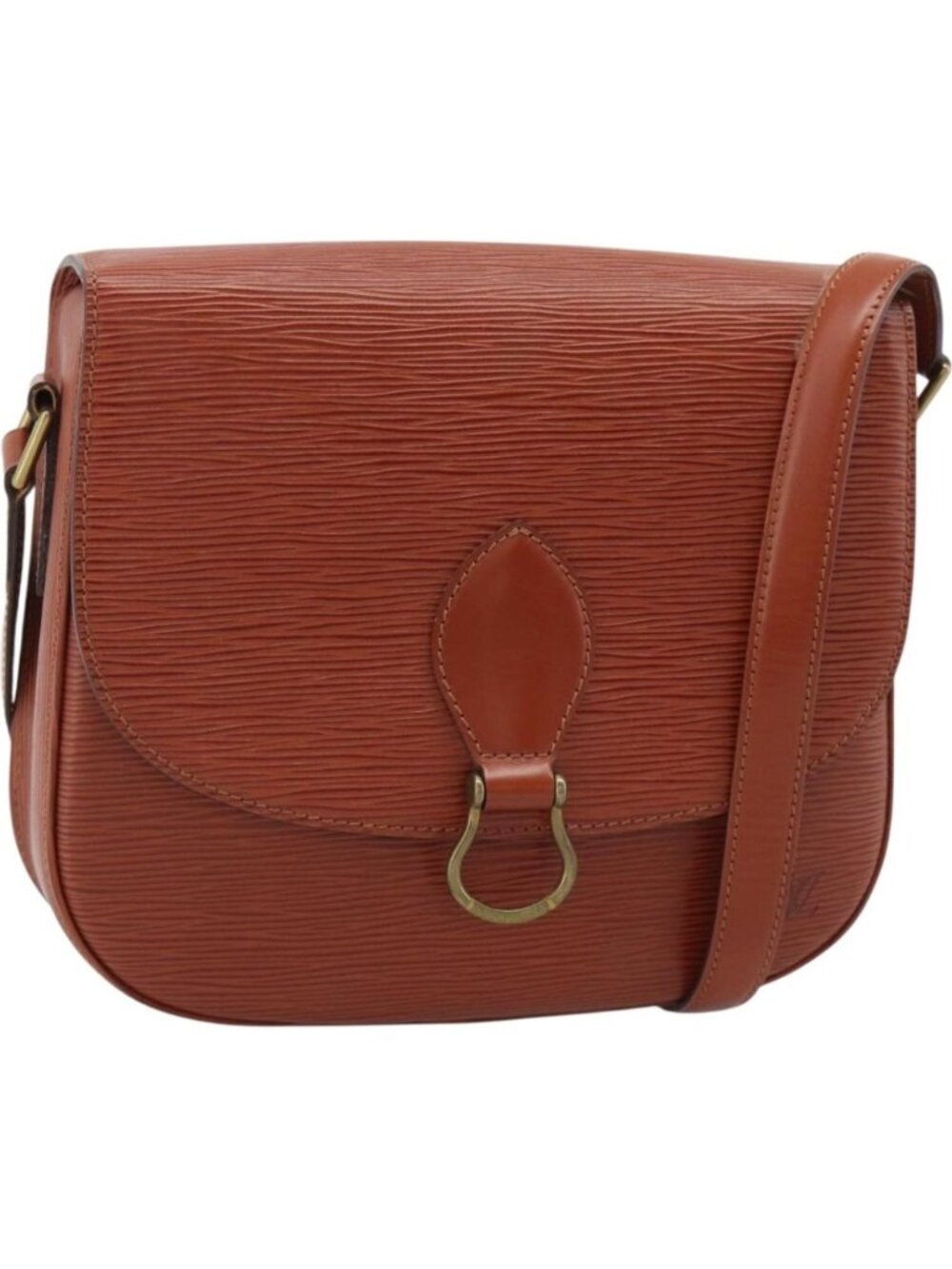 LOUIS VUITTON Epi Saint Cloud GM Shoulder Bag Brown M52193